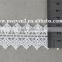 good quality lace in 3.5cm design polyester water soluble lace in white lace design saree