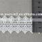 good quality lace in 3.5cm design polyester water soluble lace in white lace design saree