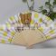 Personalized decoretive bamboo folding paper fan printed by customer