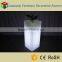 45*45*110cm square tall PE plastic outdoor LED light up flower pot for garden decor