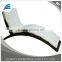 White cushion portable folding beach chaise sun lounge chair