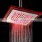 LED Temperature Sensor Color Change 8inch Overhead Shower Rainful Head, ABS 195 LED Flashing Shower Head For Sale