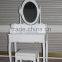 Low price made-up table/schmenktisch&hocker/hot sale cheaper white dressing table with mirror