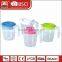 China factory custom duotone plastic sets 1L measuring cups with or without lid