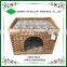 Vintage durable pet bed decorative wicker dog house