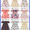 2017 children frocks designs blue cactus tribe print flutter sleeve summer dress