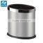 Stainless steel trash bin for hotel guest room