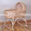 Bisini new arrival nature rattan color new born baby bed, white lace wicker baby crib - BF07-70352