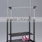 Adjustable rolling clothes rack with two shelf
