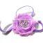 Baby Girls Rhinestone Crown Shabby chiffon flower Headband wholesale