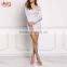 Sexy Wedding Dresses Gowns Silver Silky Sleeve Lace Up Wrap Dress