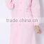 cutomized pink 100%cotton nurse uniform long sleeve overcoat