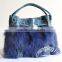 CX-H-27C 2016 Latest Fashionable Desgin Genuine Fox Fur Ladies Hand Bag