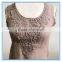 Fashion Chiffon Lady Top Designer Girl Latest Design Sleeveless Lace Crochet Top