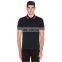 Wholesale woven collar oversized men polo shirt black polo shirts