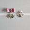 Metal scarf charm pendants,alloy pendant pave stones,silver necklace pendant