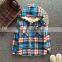 2017 Spring kids wear wholesale fashion baby plaid blouse
