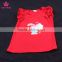 High Quality Embroidered Bunny Girls Cotton Summer Short Ruffle Outfits Kids Boutique Outfit