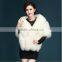 Faux fur-trim wool-blend cape elegant stylish long cape women oversized winter coats