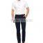 White Skinny Short Sleeve Solid Buttoned Men Dress Shirt