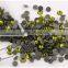2058HF SS16 Olivine 1440pcs High quality Glue Base Olivine Flatback Rhinestones Hotfix motif Crystal rhinestone