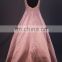 Real Pictures Beaded Top Long Satin Evening Prom Dress With Open Back