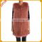 Long Style Hot Sale Outwear Vest Raccoon Fur Waistcoat Women