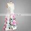 2017 Custom Service Factory Supply Ladies Sleeveless Cusual Dress Sleeveless Fashionable Satin Floral Printed Maxi Dress