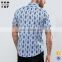 Designer short sleeve woven printed new poplin mens floral dress shirt