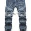 OEM Wholesale Fashion Slim Fit Trousers Custom Men Latest Design Washed Denim Jeans Pants