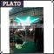 Dia:3m lighting coffee shop umbrellas, led flower tulip umbrellas with hand crank