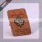 Custom irregularity leather metal logo patch for jeans