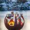  best seller antique metal deer pattern globe fire pit
