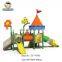 Kids outdoor playground plastic garden swing in playground for children slide