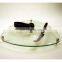 puzzle cutting board glass dome with base cheese board with knife