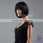 W3301 Hand made synthetic full lace half wig for black women