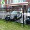 8ft high Security steel black picket fence with curved top