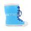 China factory girls lace up flat heel waterproof rain boots
