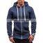 2021 custom Eco-friendly breathable solid basics 100 % cotton zip up men hoodie