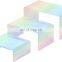 Rainbow Iridescent Acrylic Display Risers Acrylic Display Stand