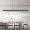 Simple Modern Long Strip Lamp with Adjustable Cord Suspension Hanging Lamp for Office Commercial Area Linear LED Pendant Light