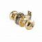 Convenience Polished Brass privacy bathroom double ball knob tubular door lock with coin keys