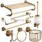 European Antique Bathroom Accessories Solid Copper Retro Bathroom Hardware Set For Bathroom Decoration