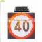 High visible reflective film yellow/white/red led color speed limit road sign