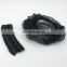 Anti Dust Black Non Woven Disposable Protective Bouffant Strip Cap With Elastic