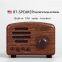 High Quality Wooden MINI Portable HD Stereo Sound FM Radio WIreless Blue tooth Speaker