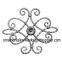 Wrought iron roses elegantly metal decorate for outdoor garden fence