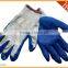 orange Latex coated cotton gloves PLAIN finish