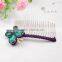 Wedding Bridal Crystal Rhinestone Flower Glass Stone Hairpin Diamante Hair Clip Comb