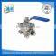 casting threaded stainless steel three piece ball valve 1000psi